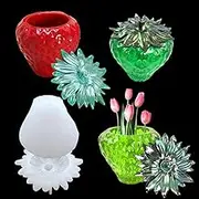 FineInno Jar Resin Moulds with Lid, Strawberry Storage Box Epoxy Mould Jewellery Box Silicone Moulds Trinket Container Resin Casting Mold DIY Home Decoration