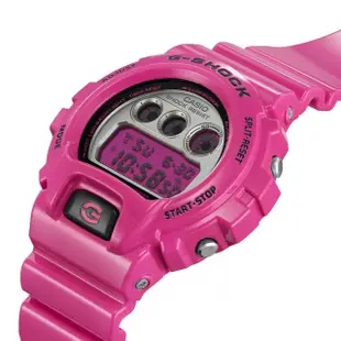 【CASIO 卡西歐】G-SHOCK 經典系列 運動電子錶 粉 DW-6900RCS-4_50mm
