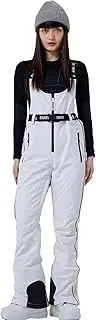 [HOTIAN] Womens Snow Pants Snow Bibs Waterproof Windproof Insulated Ski Bib Overalls Snowboard Pants with Belts