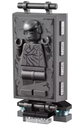 Lego Star Wars Han Solo Frozen in Carbonite Block Minifigure Part + Stand 75137