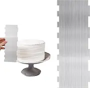 Jeffdad 8.7 Inch Stainless Steel Cake Scraper, Double Sided Patterned Edge Stripe Smoother Scraper Cake Decorating Comb Cake Pastry Cutter for Mousse Butter Cream Cake Decoration(Style3)
