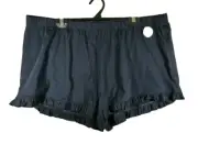 BNWT Ladies Size 22 Anko Pretty Midnight Blue Cotton Boxer PJ Sleep Shorts