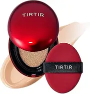 TIRTIR Mask Fit Red Cushion Foundation | Full coverage, Weightless, Skin fit, Satin Glow Finish, Korean Makeup Cushion Foundation (#24N Latte, 0.63 Fl Oz)