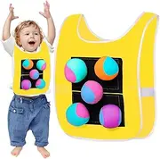 Dodgeball Playset, Racket Ball Vest for Children, Dodgeball Target Playground Game for Children, Catch Toss Soft Toy Balls, Parent-Child Interaction, Throwing Target Game