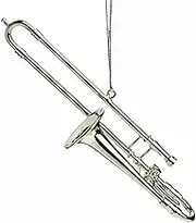 Silver Trombone Tree Ornament