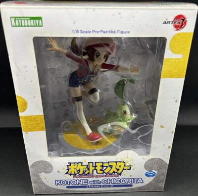 Japan Authentic Pokemon ARTFX J Lyra with Chikorita Figure