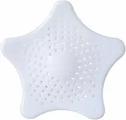 Bathroom Drain Hair Catcher Stopper Sink Strainer Filter Shower Covers Starfish Shower Drain Cover Kitchen Rubber Sink Filter Cover for Kitchen and Bathroom White