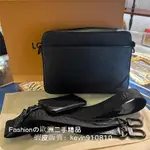 LV 路易威登M69827 DUO 黑色壓紋郵差包 二合一 斜挎包 肩背包 斜背包 男士包包