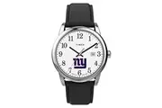 Timex Tribute Men's NFL Easy Reader 38mm Watch New York Giants with Black Leather Strap