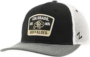 ZHATS Standard NCAA Officially Licensed Trucker Hat Dakota Switchback Patch Black Gray White