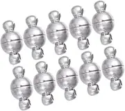 SEWACC 10pcs Magnetic Jewelry Clasps Cylindrical Connectors for Necklaces Bracelets Effortless Magnetic Latch Steel
