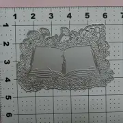 Universal Thin Metal Die Cut Tool Emboss Open book page field wildflowers weddin