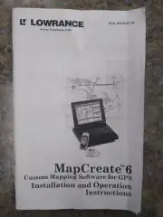 Lowrance GPS Software Mapping Installation and Operation Instructions Manual