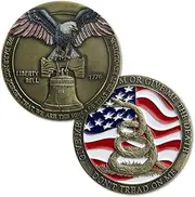US Liberty Bell 1776 Challenge Coin - Iconic Symbol of USA Independence