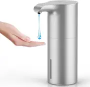 Automatic Soap Dispenser Silver USBC Rechargeable Touchless Hands Free Liquid So