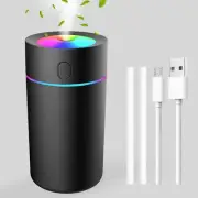 Humidifiers for Bedroom Portable Mini Humidifier with 7-color Lights (Black)