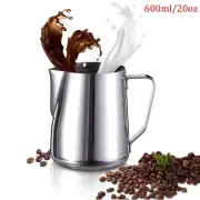 Milk Frothing Pitcher - 20oz/600ml Milk Frother Cup Stainless Steel Jug Steam