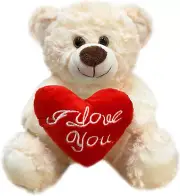 Stuffed Teddy Bear Dolls with Heart Cute Animal Plush Toy for Girlfriend Mom Ann
