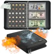 Fireproof Coin Collection Book Holder for Collectors,400 Pockets Fireproof Co...