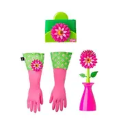 Vigar Flower Power 5 Piece Set - Gloves Dish Brush Sponge Holder