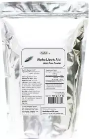 100% Pure ALA Alpha Lipoic Acid R,S- ALA Powder 500g (1.1lb) USP antioxidant