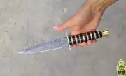 Custom Handmade Knife King's Made Damascus Steel Commando Knife