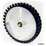Knife Making: 12" Rubber contact wheel with 1/2" bolt axle