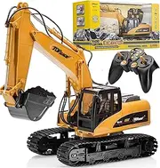 Top Race 15 Channel Full Functional Professional RC Excavator, Battery Powered Remote Control Construction Tractor Metal Shovel, TR-211
