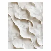 3D White Art Canvas Print