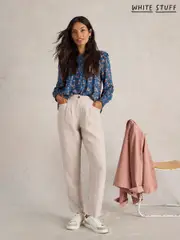White Stuff Natural Rowena 100% Linen Trousers (AN5689) | $150