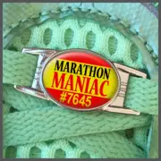Marathon Maniac with Number 26.2 Runners Shoelace Shoe Charm or Zipper Pull