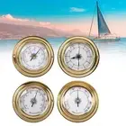 4 Pieces Barometers Clock Meter Thermometer Hygrometer