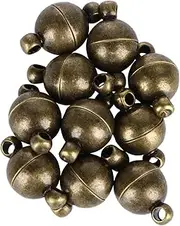 TOPPERFUN 8mm Magnetic Jewelry Clasp Lobster Clasp for Necklace Bracelet DIY Magnetic Buckle Brass Material