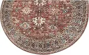 Hearth Rug, 20x32 Inch Soft Water-Absorbent Fireplace Rug, Non Slip Half Round Door Mat, Washable Half Moon Rug for Bathroom Kitchen Door Entry-