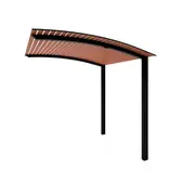 Exterior Life 3.25m Miami Curved Black/Wild Olive Pergola