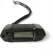 Universal 1 2 4 Cylinder 15000RPM Motorcycle LCD Speedometer Digital Electric Modified, for Mini, Adjustable Speed Meter Odometer Motorcycle Trip Meter(Without Sensor)