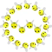 Pretwad Felt Bees for Crafts - 20 pcs Mini Bumblebees Plush Decor, Cute Bees Yellow Wool FeltBees, Wool Felt BumbleBees Plush for Baby Showers, Party Favors, Nursery Decor, Crafting & DIY Clothing