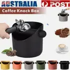 Coffee Grounds Knock Box Waste Container Grinds Tamper Tube Bin Black Bucket NEW