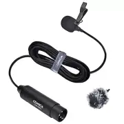 COMICA XLR Pin Microphone CVM-V02C XLR Clip Microphone Unidirectional Lavalier