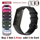 Fitbit Charge 3 Band Charge 4 Replacement Silicone Watch Strap Classic Wristband