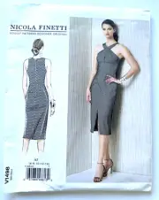 Vogue Designer V1498 Pattern Nicola Finetti Dress Sleeveless 6 - 14 Sewing Uncut