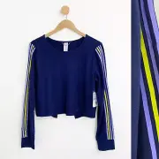 Splendid Studio NWT Women’s Navy Open Back Cropped Top Size Medium