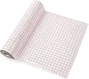 Clear Vinyl Transfer Paper Tape Roll-Red Alignment Grid Clear,Transfer Paper for Silhouette Cameo (12Inch X 15 Ft)