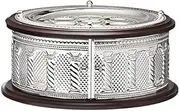 A & M Judaica 61013 Wood & Silver Plated 3 Tier Seder Plate