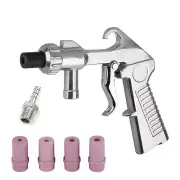 Sandblaster Air Part Abrasive Sandblasting Gun Sand Blaster W/ 4 Ceramic Nozzle