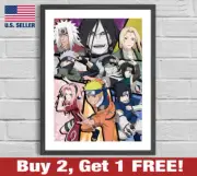 Naruto Kakashi Jiraiya Tsunade Orochimaru 18" x 24" Anime Manga Poster Print