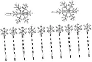 TOVINANNA Elegant Snowflake Hairpins One-word Clip Women Alloy Hairpins Set Random Color