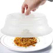 Kichwit Silicone Microwave Plate Cover Collapsible, 10.2", White