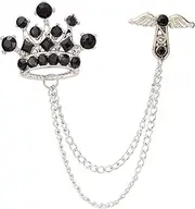[A N KINGPiiN] AN KINGPiiN Crown Cross Lapel Pin Badge Gift Party Shirt Collar,Costume Pin Accessories for Men Brooch