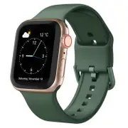 For Apple Watch Series 3,38-mm Case,Pin Buckle Silicone Watch Band,Clover